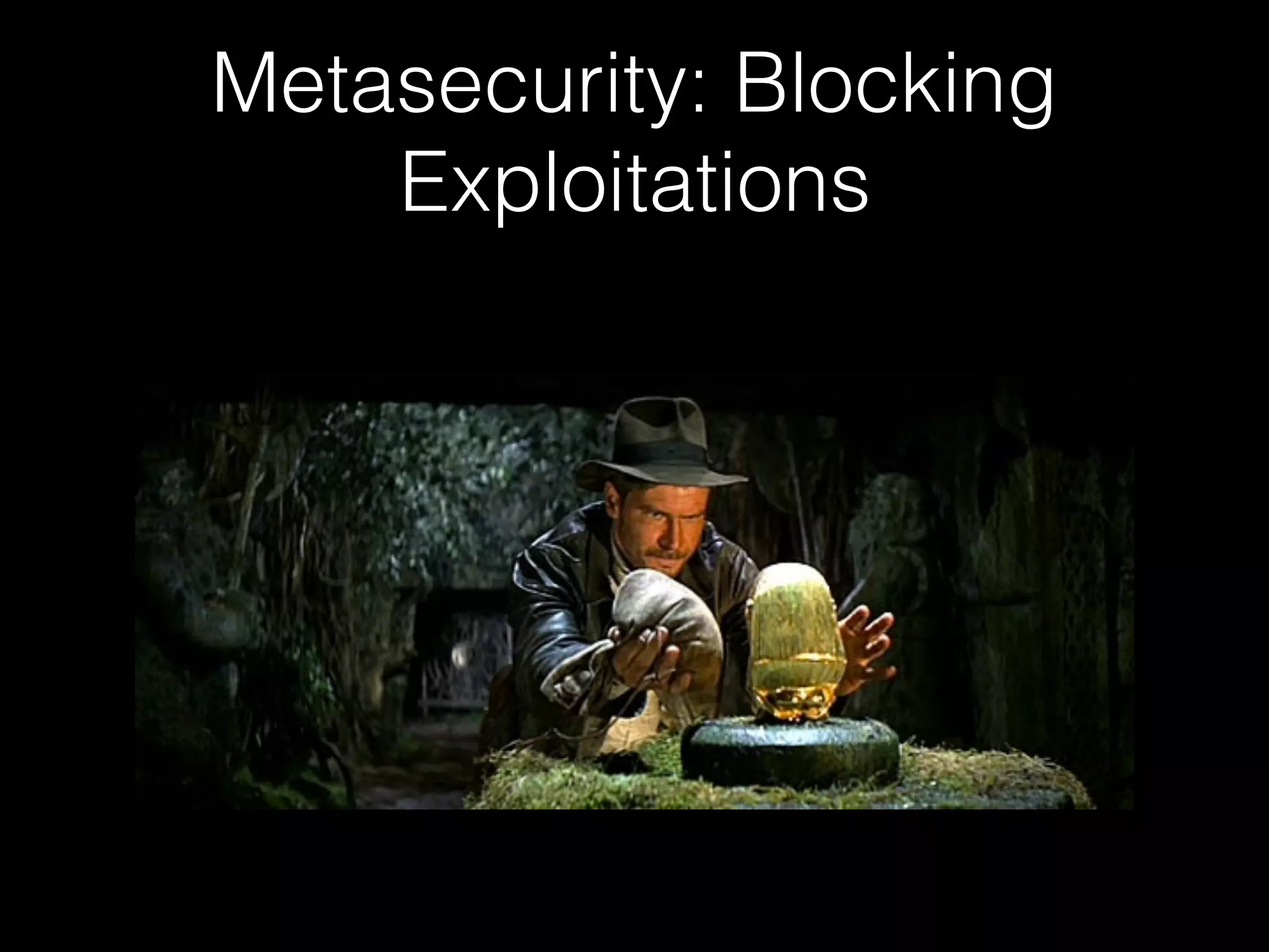 Metasecurity: Blocking
Exploitations
 
