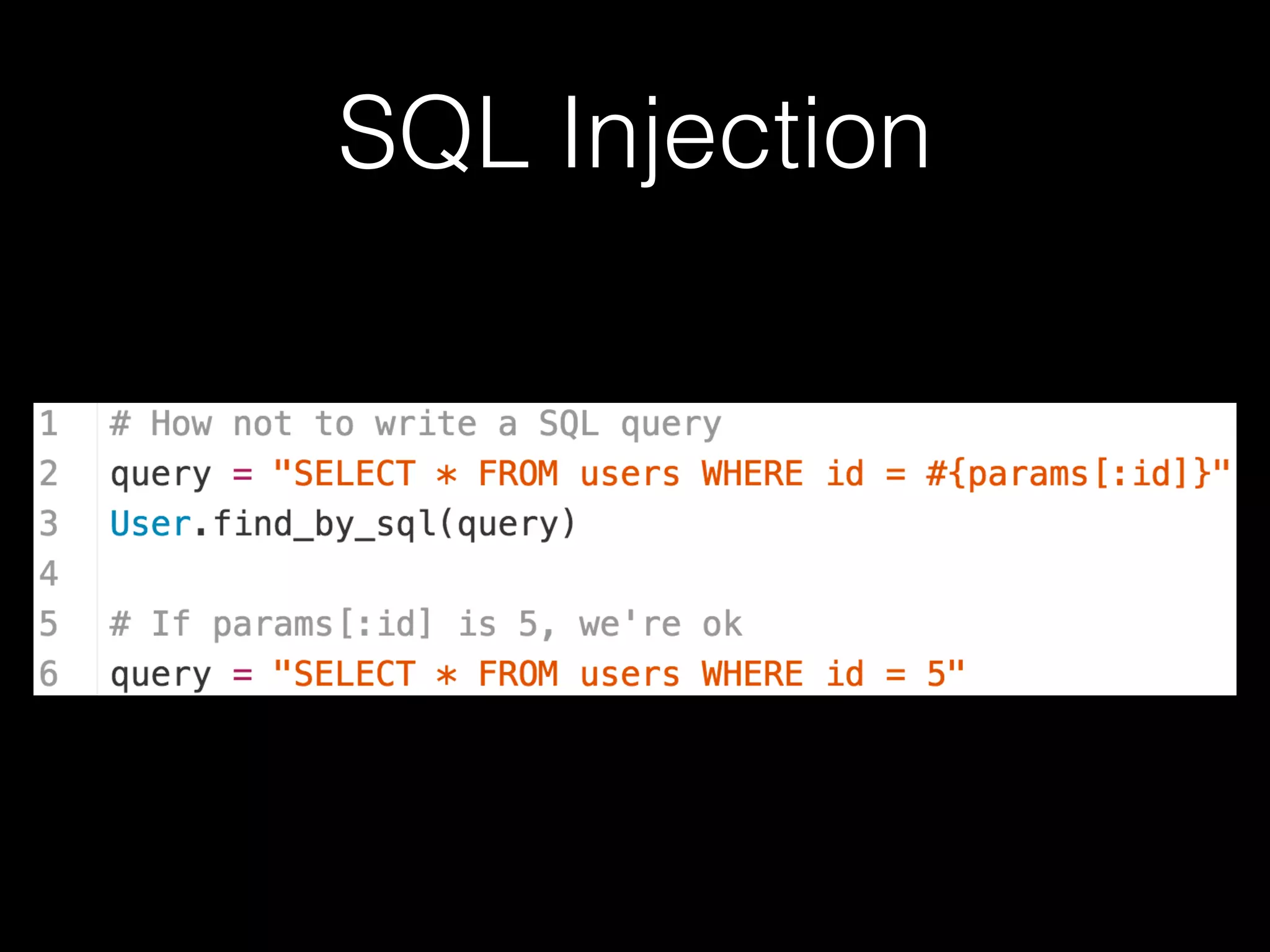 SQL Injection
 