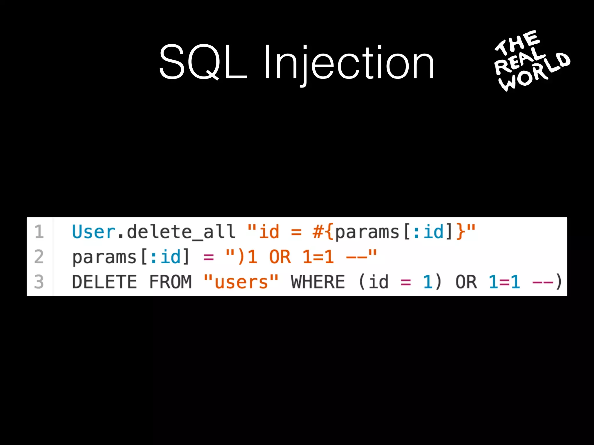 SQL Injection
 