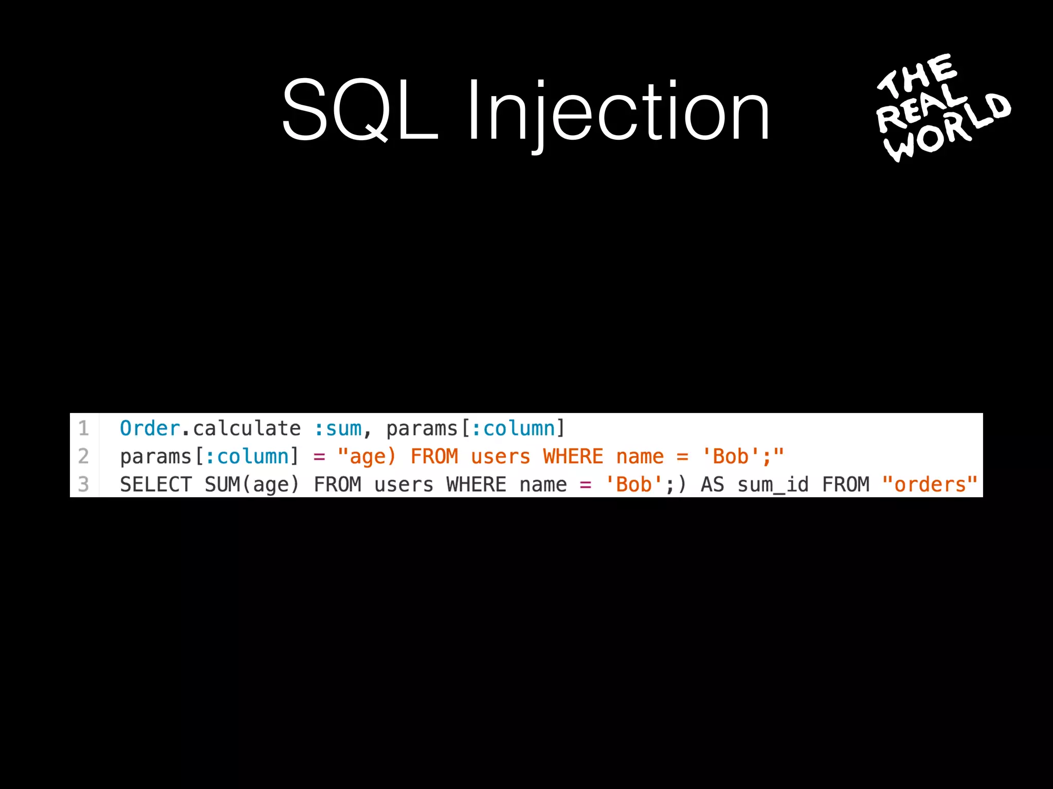 SQL Injection
 