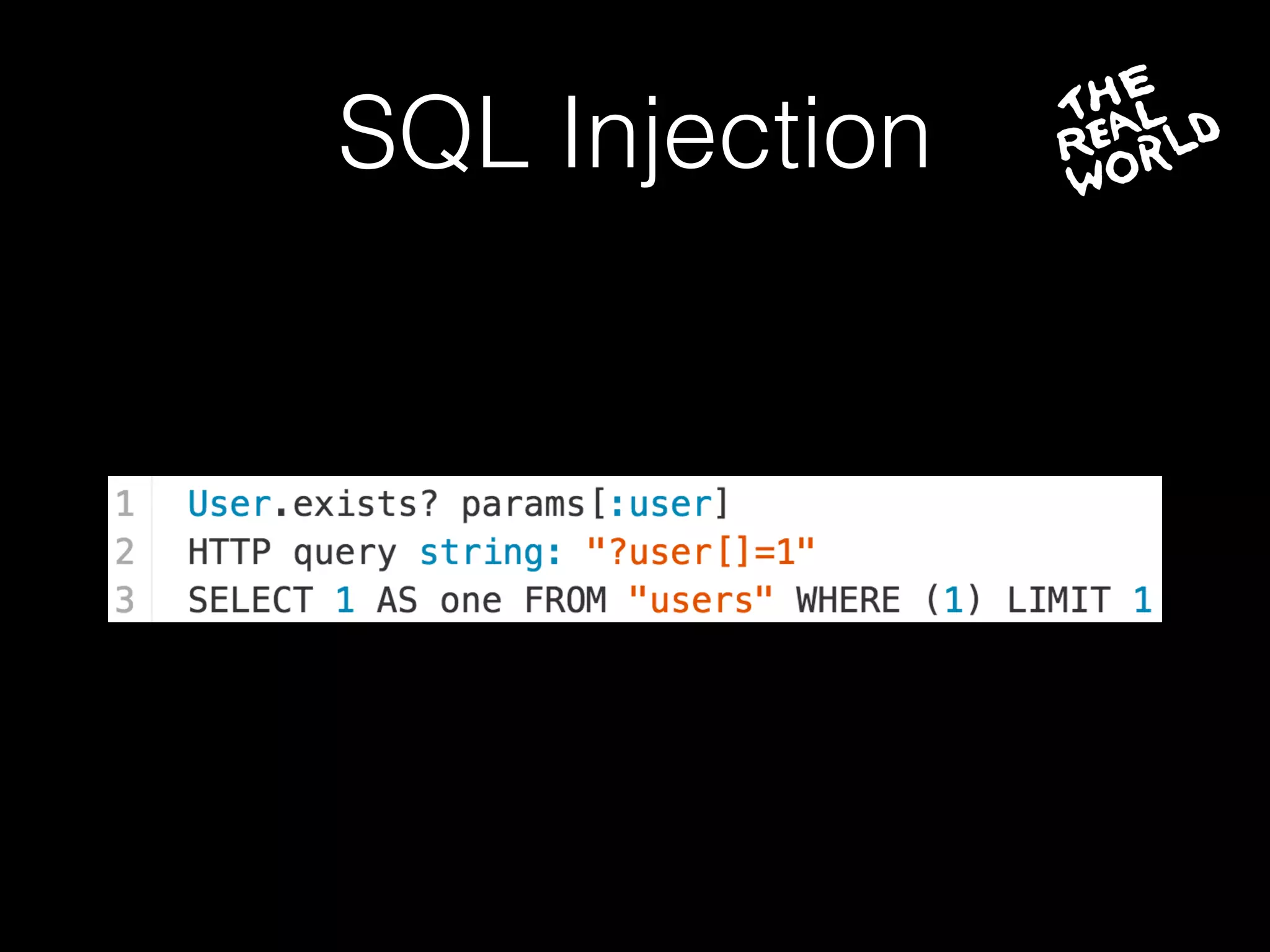 SQL Injection
 