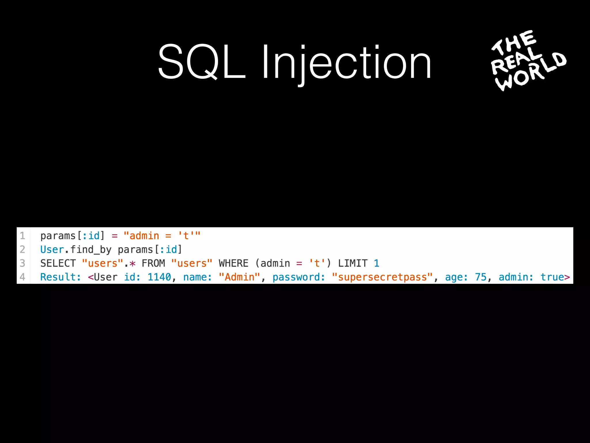 SQL Injection
 