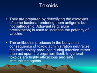 Toxoid Examples IMMUNISATION PPT CHAPTER 5.ppt