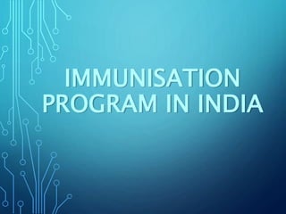 IMMUNISATION
PROGRAM IN INDIA
 