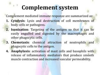 Complement System Immunity Lysis Immunity | PPTX