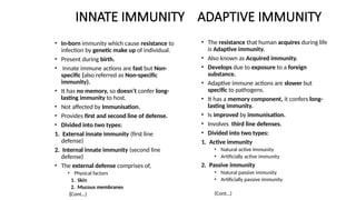 Comprehensive Overview of Innate and Adaptive Immunity and Immune ...