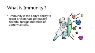 IMMUNITY PPT.ppt. slide describes the defence mechanism in outline on ...