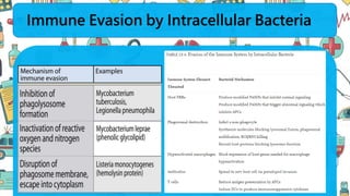 Immune Evasion by Intracellular Bacteria
 