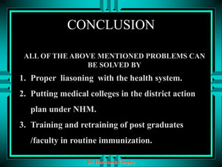 immunization-day to day problems | PPTX