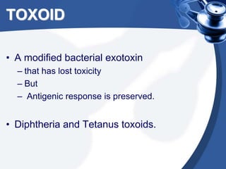 Toxoid Examples IMMUNIZATION.ppt