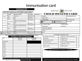 IMMUNIZATION in children updated information | PPTX