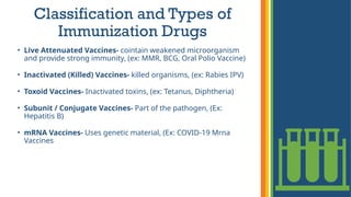 Immunization Classification Pdf IMMUNIZATION-DRUGS in venipuncture and pharmacology (1).pptx