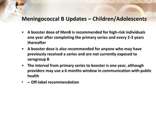 2020 CDC ACIP Updates to the Child/Adolescent and Adult Immunization ...