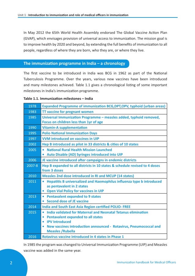 Immunisation handbook