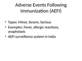 Overview of immunization, focusing on technical aspects | PPTX