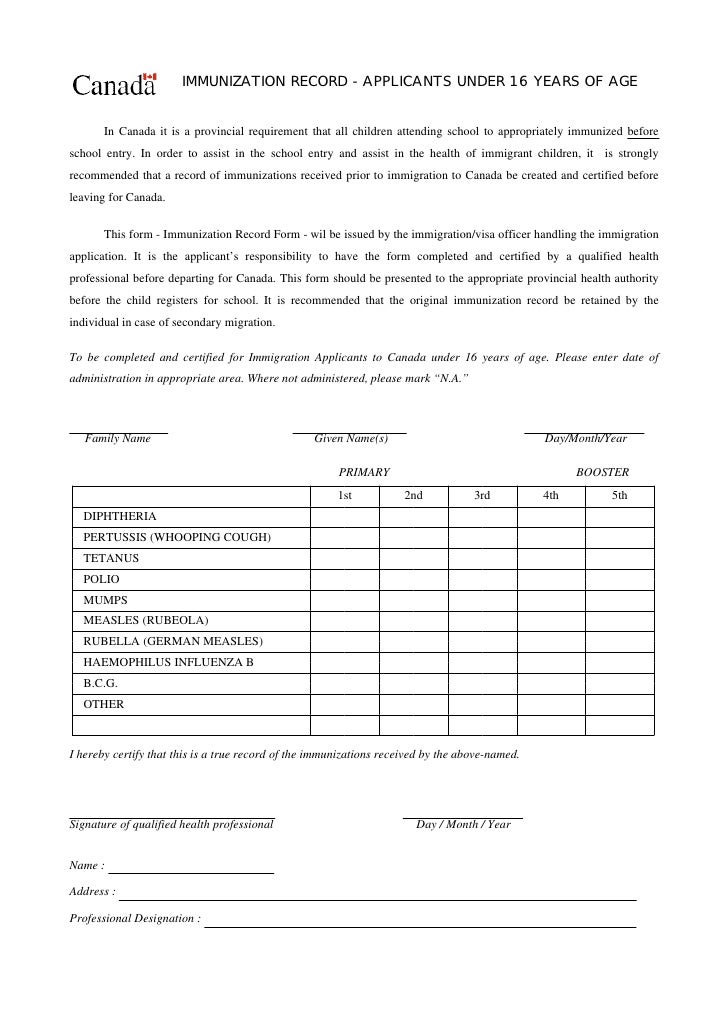 immunization record1 child immunizations record