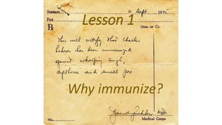 Lesson 6: The “Old” and “New” in vaccines, 19th to early 20th century
 