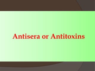 Immunizing agents vaccines, immunoglobulines and antisera | PDF