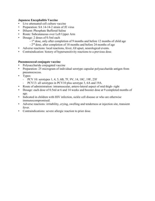 Immunizing agents notes | PDF