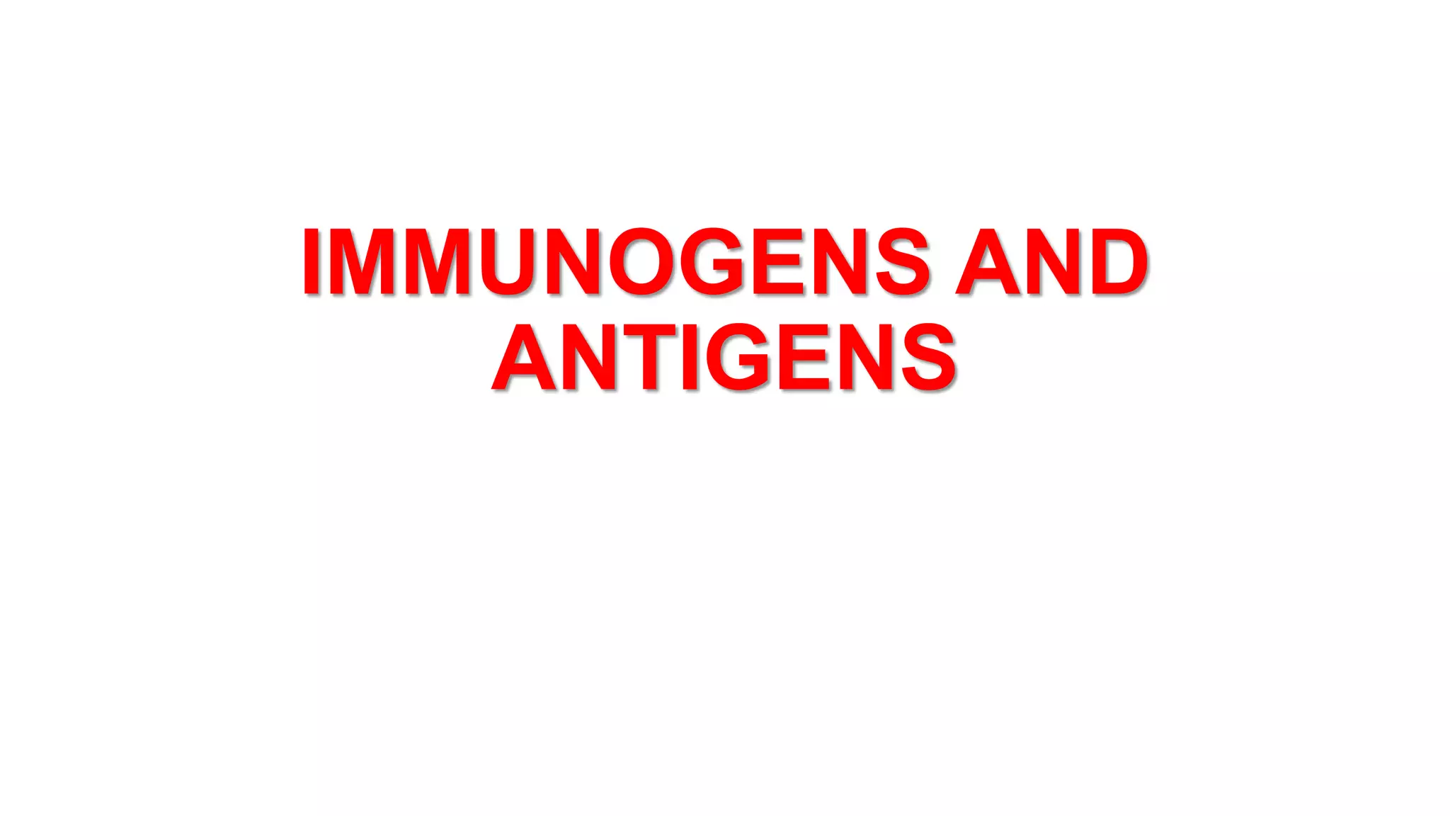 Immunogens and antigens PPT
