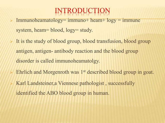 Immunohematology | PPT