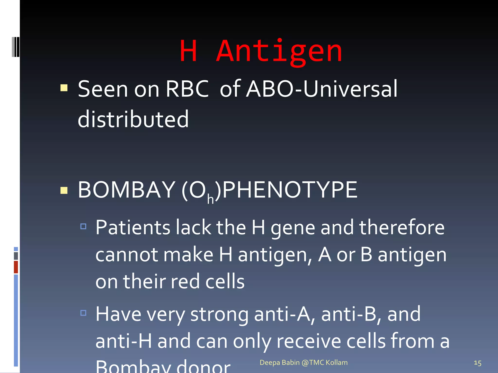 Immunohematology basics | PPT