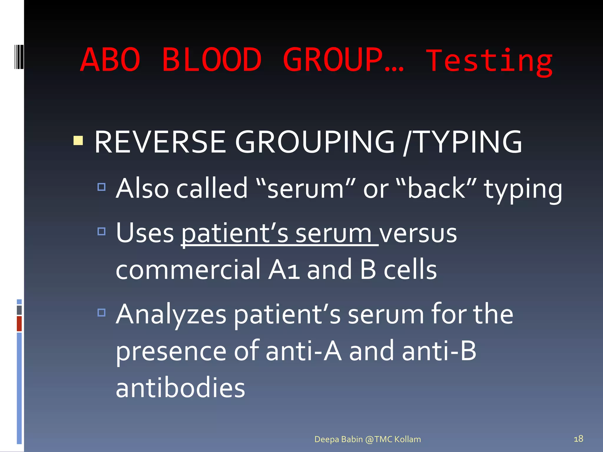 Immunohematology basics | PPT