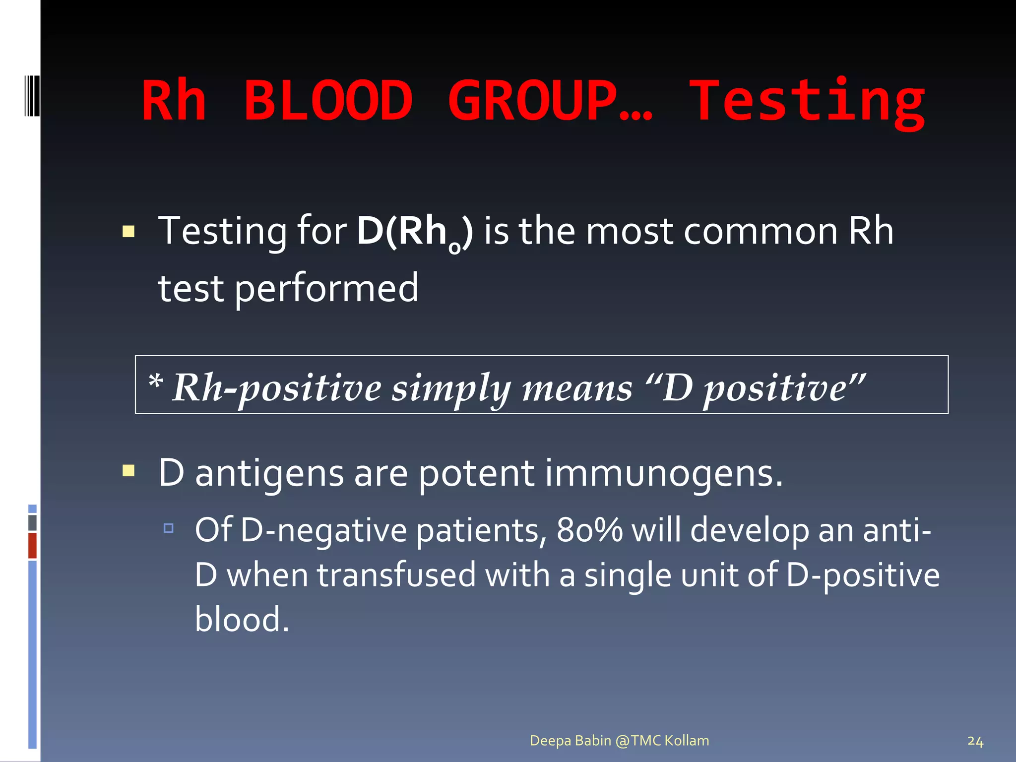 Immunohematology basics | PPT