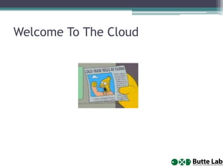Welcome To The Cloud

 
