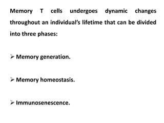 Comprehensive Overview of Immunological Memory: T and B Cell Dynamics | PDF
