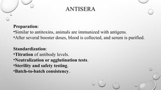 IMMUNOLOGICALS, TOXOIDS, LIVE & KILLED BACTERIAL VACCINES, VIRAL ...