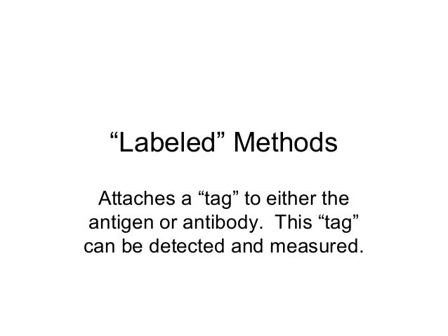 Immunologic methods basic methods