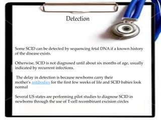 Scid Rv severe combined immunodeficiency | PPTX