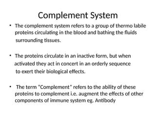 Complement Circulating Immunology L5.pptx immuno powerpoint presentation | PPTX