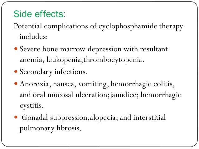 Side Effects Of Cyclophosphamide Cytoxan