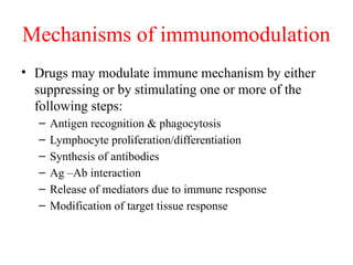 IMMUNOMODULATORS department of pharmacology | PPTX