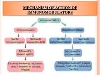 MECHANISM OF ACTION OF
IMMUNOMODULATORS
 