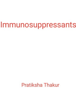Immunosuppressants 