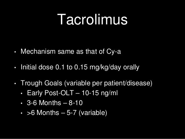 Tacrolimus Levels Liver Transplant
