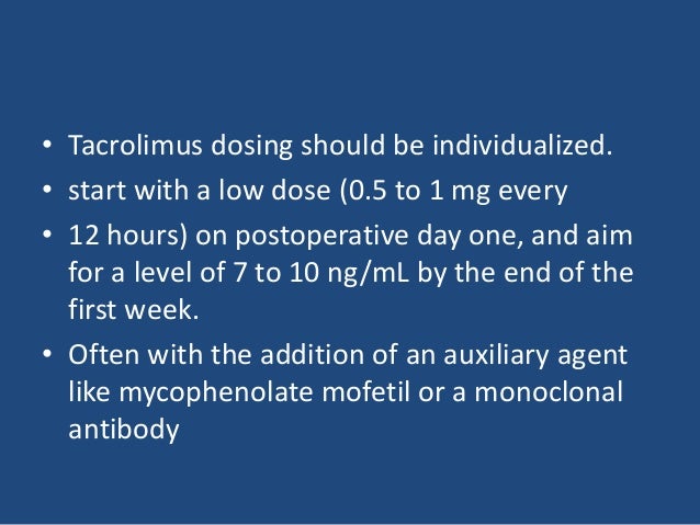 Tacrolimus Levels Liver Transplant