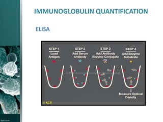 IMMUNOGLOBULIN QUANTIFICATION
ELISA

 