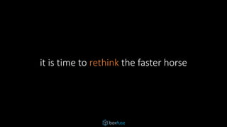 it is time to rethink the faster horse
 