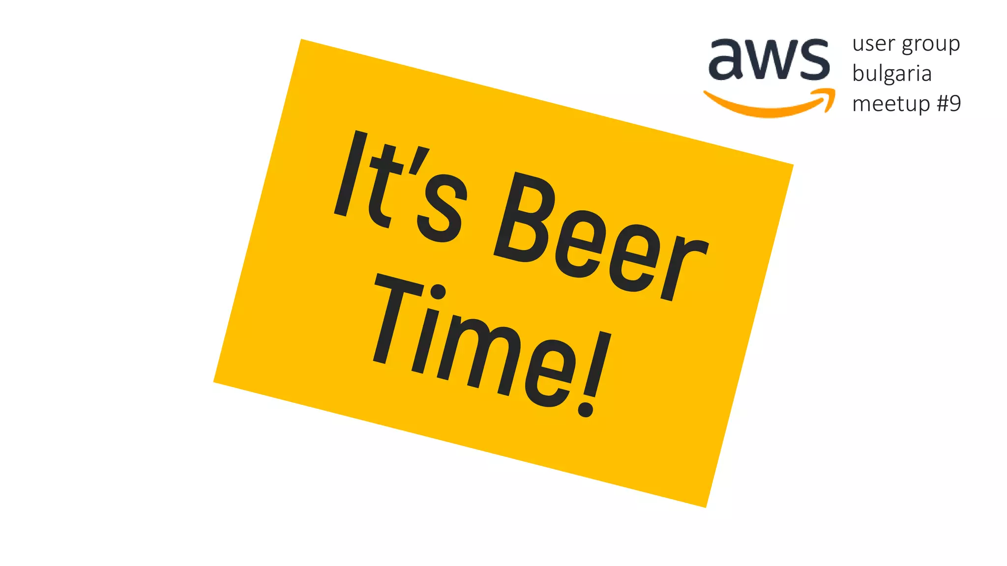 user group
bulgaria
meetup #9