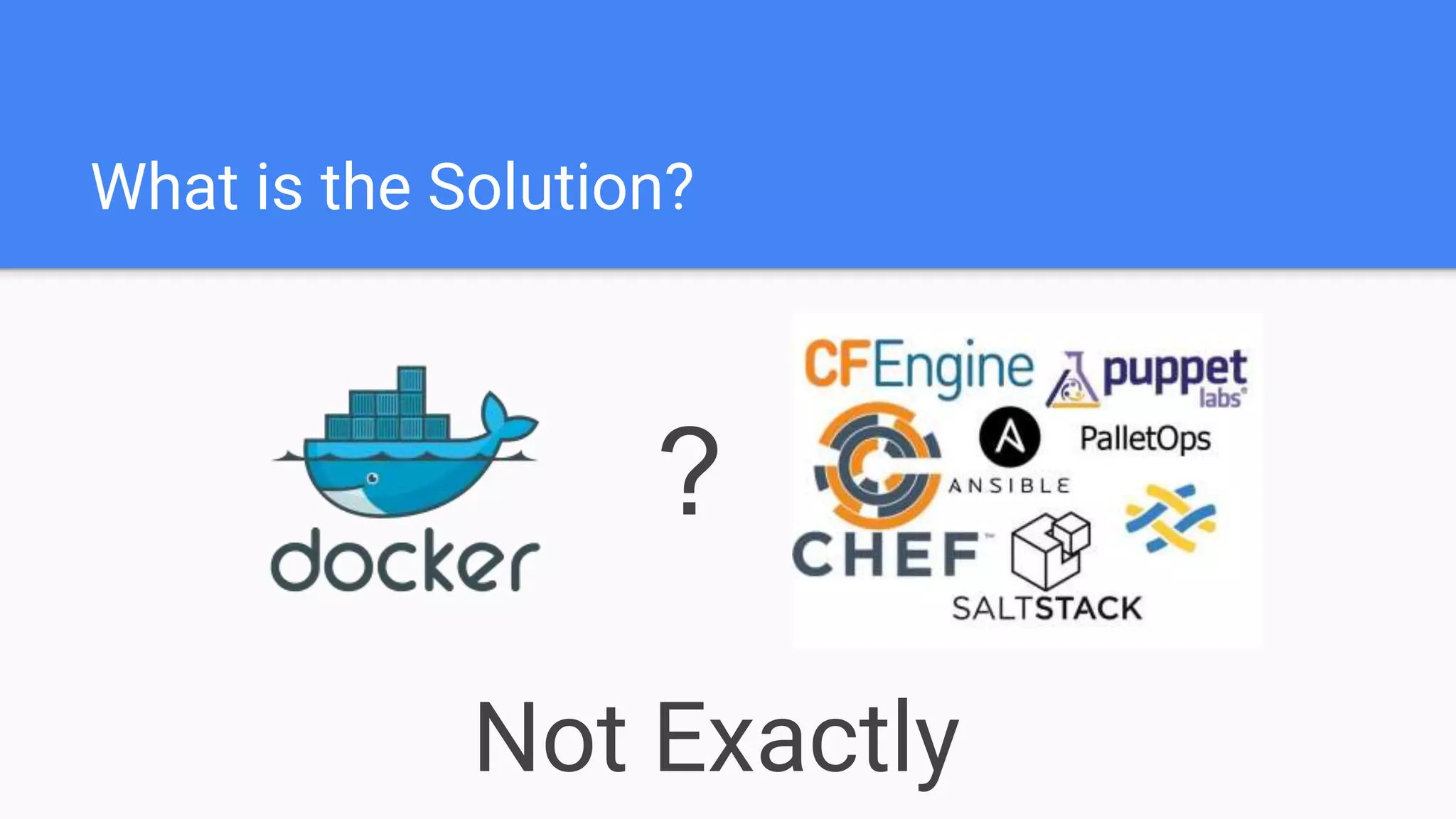 What is the Solution?
Not Exactly
?
 