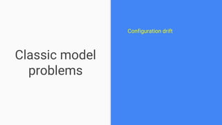 Classic model
problems
Configuration drift
 