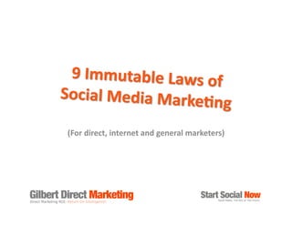 (For	
  direct,	
  internet	
  and	
  general	
  marketers)	
  
 