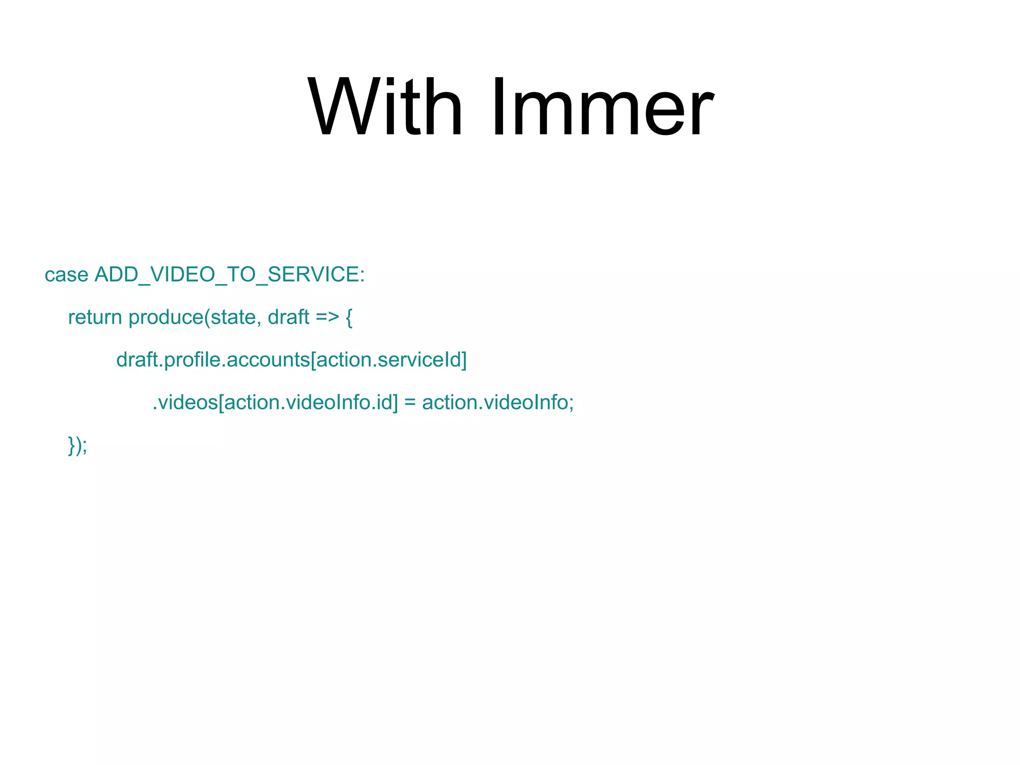 Immutable Libraries for React | PPT