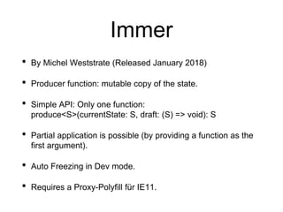 Immutable Libraries for React | PPT