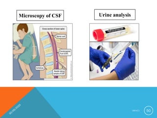 Microscopy of CSF Urine analysis
I M N C I 50
 