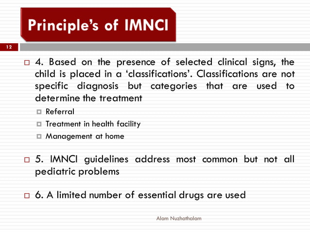 IMNCI (Integrated Management of Neonatal and Childhood Illness) | PDF ...